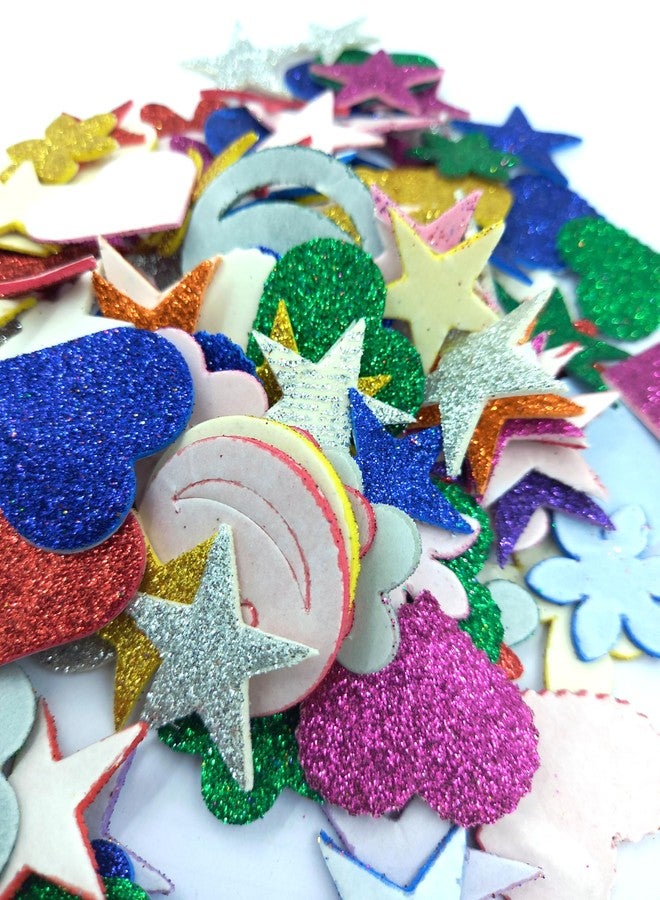 ARETOR (60 Pieces) Foam Sticker Mini Heart, Star, Smiley and Flower for Kids Art and Craft Work - Image 2